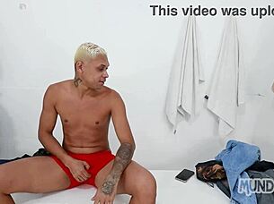 group sex happening in the locker room, so wild!