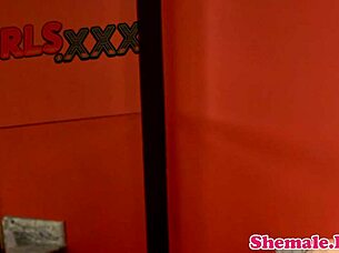 Solo Shemale Jerks Off In The Bath