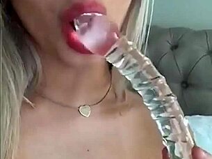 Blonde Teen Uses Anal Dildo