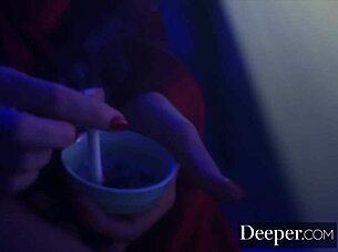 twin blondes riley and elsa deepthroat big black cock in threesome