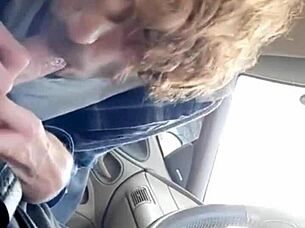 Giving Morning Blowjob To Buddy In Car