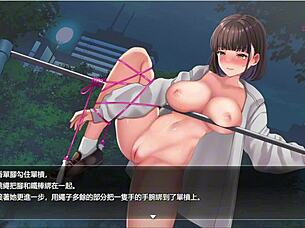 Night Walk 11 In The Park Exposure Bondage Play With Hentai Cartoon