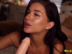 girl masturbating doggy style with toys and assfucking on webcam