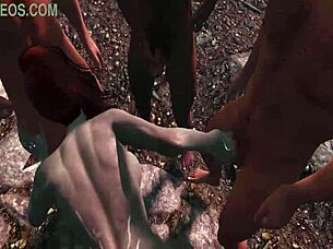 Irileth Specifically Encourages Guards In Skyrim Gangbang With Facial