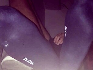 blue sweaty socks and barefeet in gay intimate moment