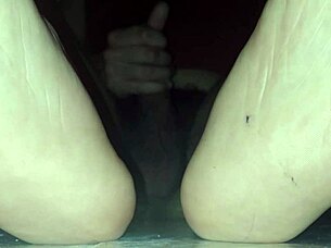 blue sweaty socks and barefeet in gay intimate moment