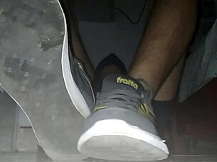 blue sweaty socks and barefeet in gay intimate moment