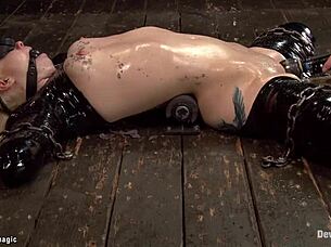 lezdom torments blonde ebony rough deepthroat choking 😩