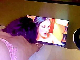 Young brunette cute girl orgasm beautiful.