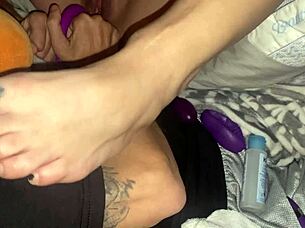 Babe in lingerie denied orgasm hotly