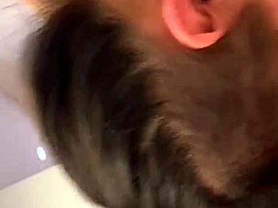 Hot old woman gets a big cock in her mouth