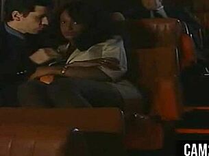 group scene in cinema with intense action