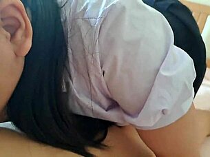 Does This Cute Student Suck Cock Addictively Well?