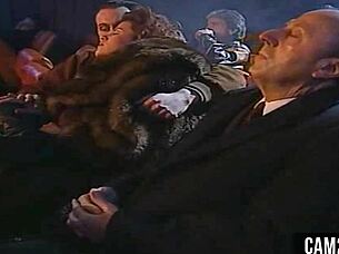 group scene in cinema with intense action