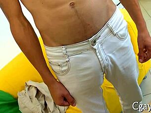 Stripped gay sex in intimate setting