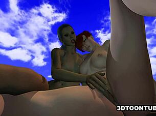 foxy 3d lesbian babe gets licked on the boat 😍