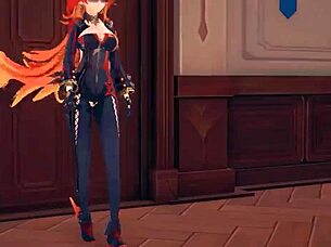 Mavuika sucking and fucking in Jean's office trailer Genshin Impact full fantasyking3