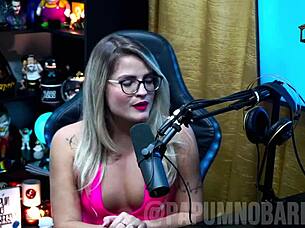 Bruna carlos drives ruan wild with desire in sheer outfit during podcast