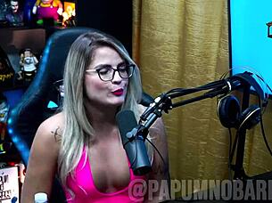 Bruna carlos drives ruan wild with desire in sheer outfit during podcast