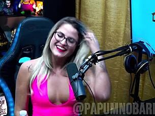 Bruna carlos drives ruan wild with desire in sheer outfit during podcast