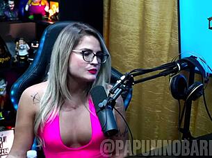 Bruna carlos drives ruan wild with desire in sheer outfit during podcast