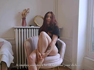 French femdom gives jerk off instructions, teasing good boys to wait for release