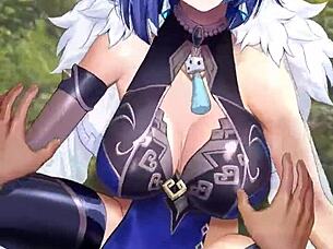 Anime 3D cartoon hentai action in wild explicit scenes