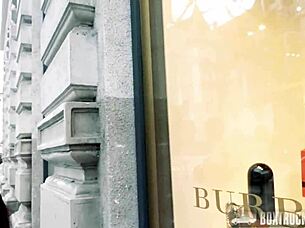 Hot Bella Beretta Wears Glasses For Outdoor Public Massage Sex