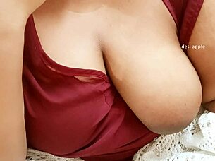 Indian teacher showing her big boobs