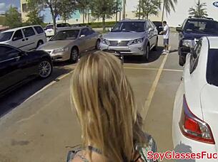 Eurobabe picked up and fucked in POV doggystyle, bending over with big ass on hidden cam