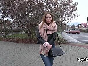 lovable girl sucks dick in pov and gets narrow slit pounded