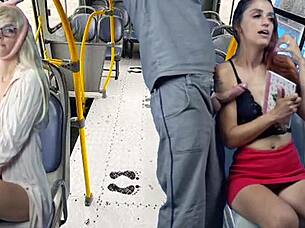 Gay Worker Flashes Cock in Public Bus