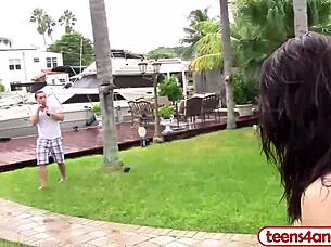 Juicy round ass latina teen 18+ slut begs for anal fucking