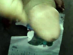 Young man feels ecstasy from gay blowjob and handjob while masturbating