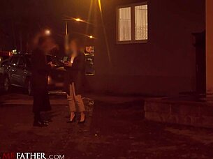 Sexy Waitress Gets Roughly Fucked In Van On Break