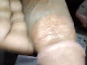 Young man feels ecstasy from gay blowjob and handjob while masturbating