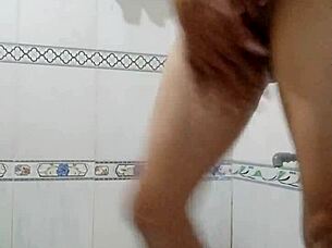 Teen Bathes Alone In Private Bathroom Setting