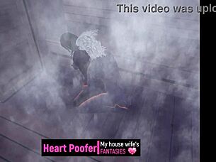 at the sauna with cartoon characters.