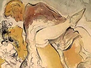 Vintage Erotic Illustration From Retro Anime Collection