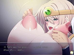 Horny Heroine Ingrid Plays With Huge Tits In Game