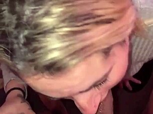 10 minute deepthroat slut blonde loves sucking big cock