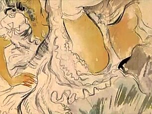 Vintage Erotic Illustration From Retro Anime Collection