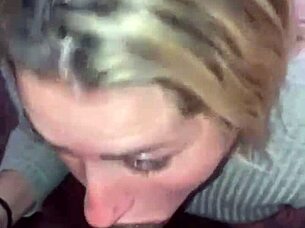 10 minute deepthroat slut blonde loves sucking big cock
