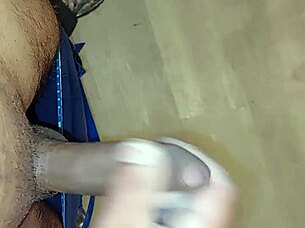 i'm masturbating my gay cock in the hotel and cumming on the floor