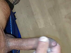 i'm masturbating my gay cock in the hotel and cumming on the floor