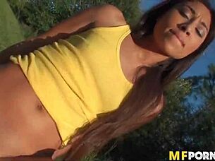 Hot Teen 18+ Gets Fucked Outdoors In POV