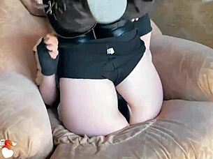 Steampunk girl in fox cosplay has hard doggy sex and blowjob leading to oral creampie.