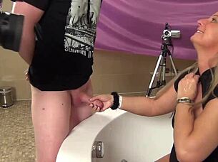 In this blowbang, 120 men use me for swallowing.