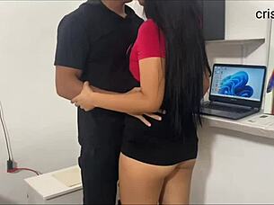 hot job interview turns wild with young beauty 😏