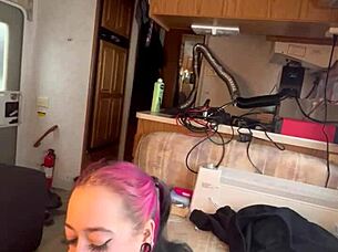 beautiful woman encounters a big hard cock